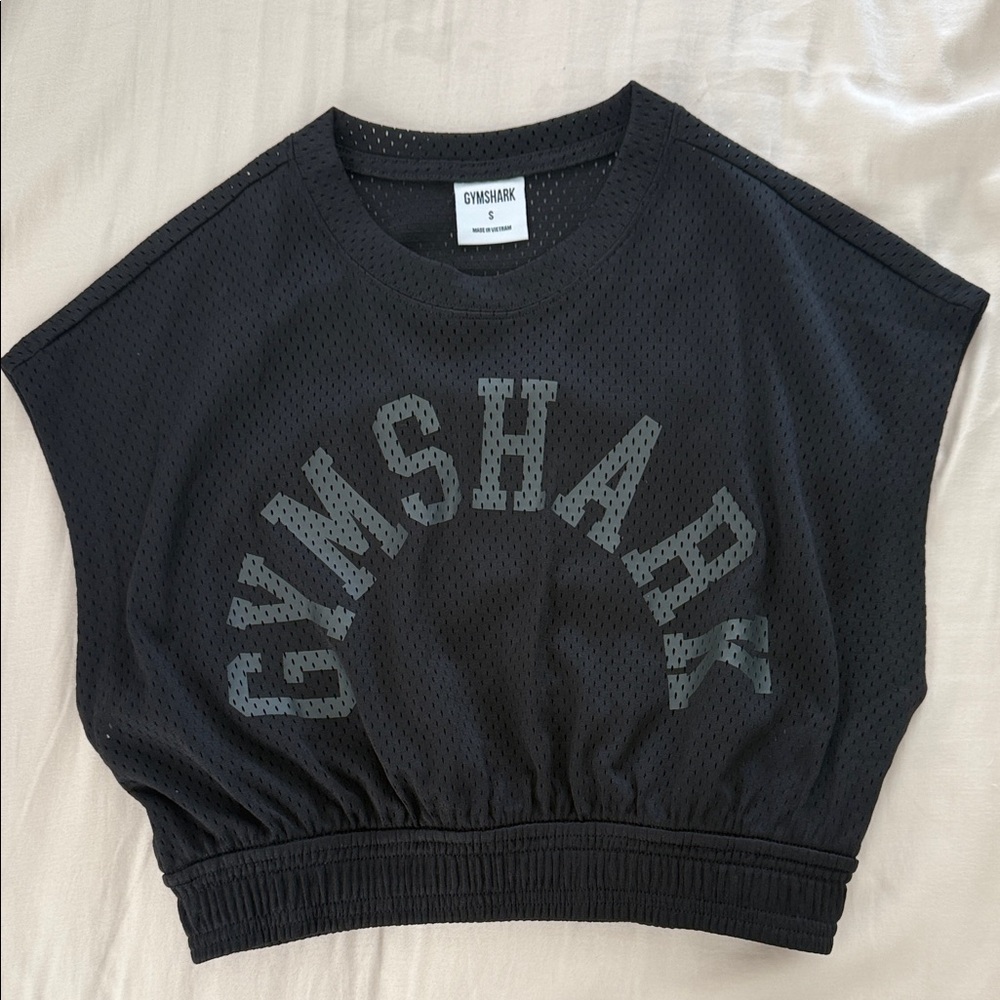 Gymshark Black Mesh Crop Top